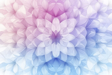 Obraz premium Intricate floral pattern with soft pastel colors creating serene and calming atmosphere