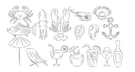 Seafood in summertime is very delicious