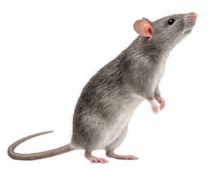 Photorealistic Gray Rat – High-Resolution Scientific Illustration