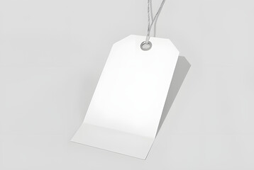 blank price tag isolated on white