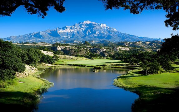Mountain Golf Course Lake View.