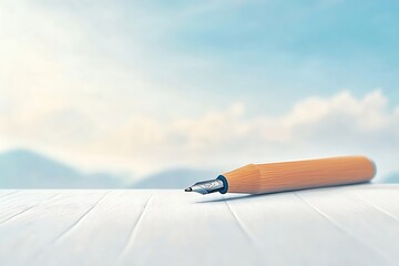 Wooden Pen for Desk, Sky, Creative Writing.