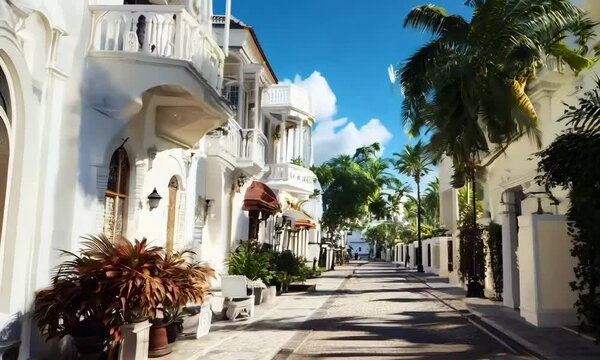 The charming streets of Puerto Plata with Victorian-style architecture
