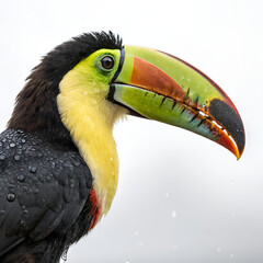 Naklejka premium toucan on a tree branch
