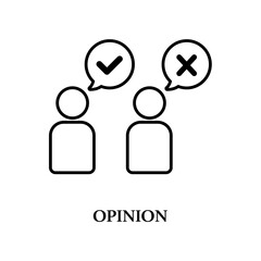 Icon a opinion, isolated against a clean background.