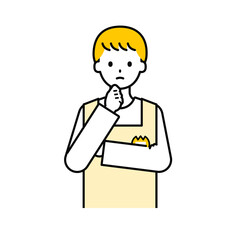 上半身のポーズ_シンプルな保育士の男性10