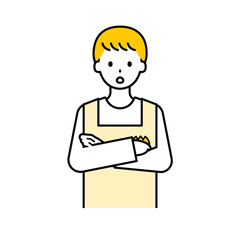 上半身のポーズ_シンプルな保育士の男性11