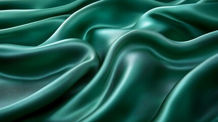 Fototapeta premium A smooth, silky texture in shades of emerald and forest green, with a soft, reflective sheen,