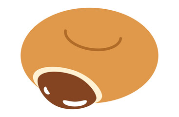 甘いチョコレートパンのイラスト