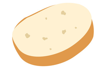 シンプルなバゲットスライス/フランスパンのイラスト