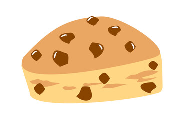 おいしいチョコチップスコーンのイラスト