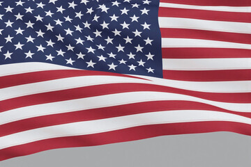 Naklejka premium american flag on a gray background (2)1