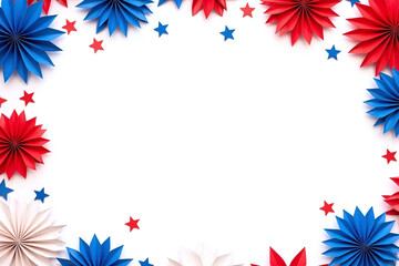 Obraz premium 4th of july background with red white and blue stars1