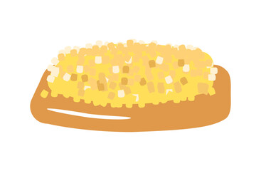 シンプルなコーンパンのイラスト