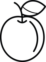 Plum outline icon on white background