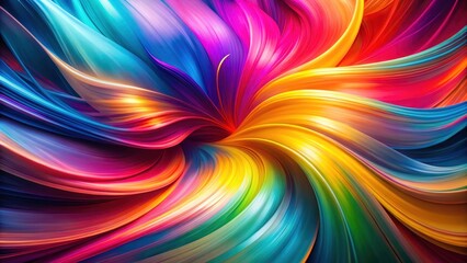 Vibrant shapes in dynamic movement, vibrant colors, modern composition