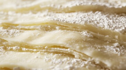 Layered Dough with Powdered Sugar Texture