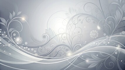 Soothing curves in a soft grey palette with delicate swirling patterns