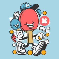 vector cartoon sticker graffity