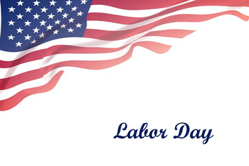 Fototapeta premium american flag with the words labor day written on it