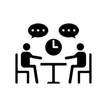black meeting time discussion clip art preview