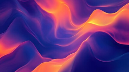 Obraz premium Orange blue purple color flow abstract background grainy texture effect illustration