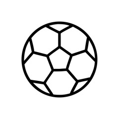 Fototapeta premium Soccer ball icon in black and white simple design