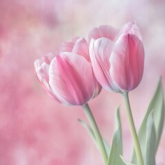 Obraz premium Pastel blooms on textured paper