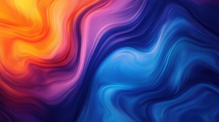 Obraz premium Orange blue purple color flow abstract background grainy texture effect illustration