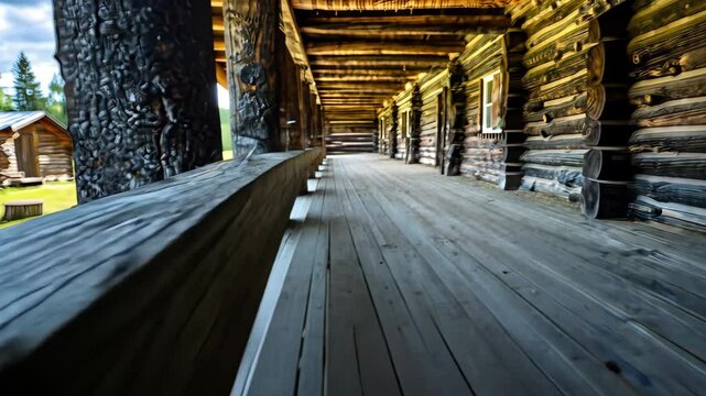 Weathered wooden plank with rustic, time-worn texture