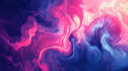 Fototapeta premium Generative AI image of creative abstract background with vibrant colors of glowing pink purple blue gradient artwork with liquid flow effect on iridescent backdrop illustration