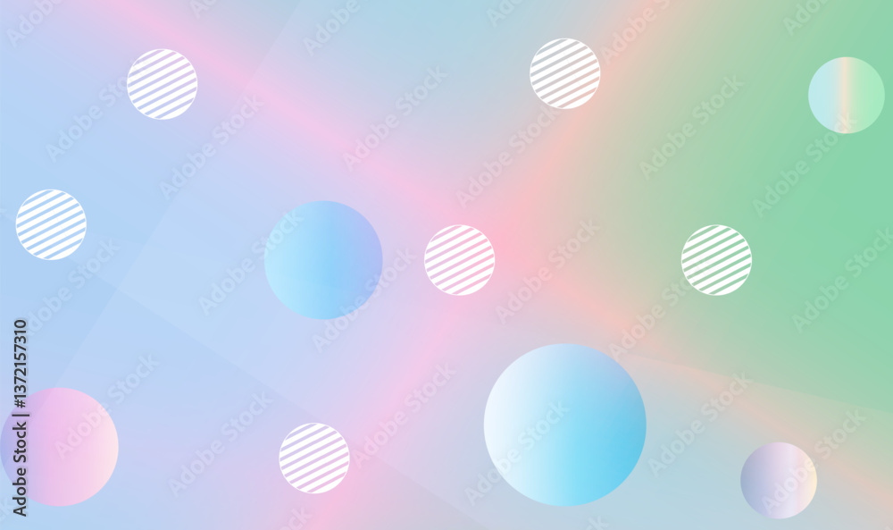 Fototapete abstract geometric background with circles and spheres. minimalist design with clean lines and soft 