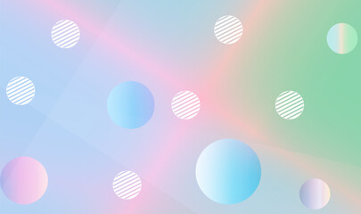 Abstract geometric background with circles and spheres. Minimalist design with clean lines and soft colors.
