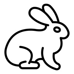 Rabbit Vector Line Icon Design