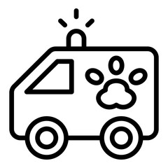 Animal Rescue Vector Line Icon Design