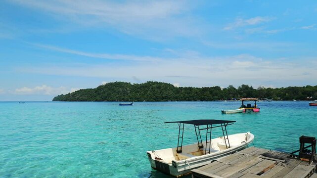 Weh Island, Pulau Weh, sea and beach landscape at Iboih Beach in Aceh, Indonesia