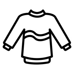 Sweater Vector Line Icon Design