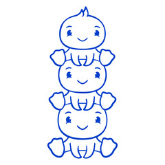 3 Ducks Tower Friends Children Piggyback Sitting Design Lover Art Vector Illustration Card T-Shirt Poster Sticker Graphic Print Decorative Drawing Isolated Logo Decoration Symbol Creative Cool Style
