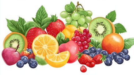summer fruit clipart illustration