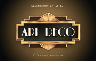 luxury gold art deco text