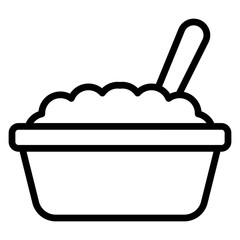 Oats Vector Line Icon Design