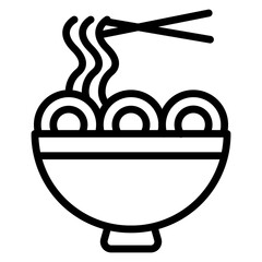 Bagel Vector Line Icon Design