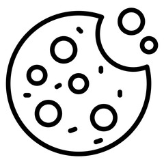 Cookie Vector Line Icon Design