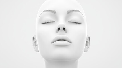 Serene portrait, man with closed eyes in peaceful contemplation evoking tranquility and inner harmony