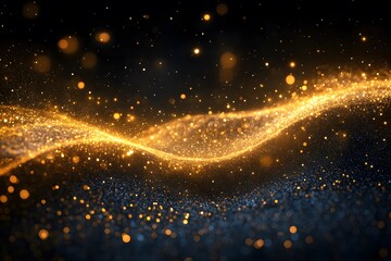 Golden Light Wave Abstract Background for Festive and Elegant Designs