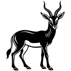 Deer silhouette isolated on white