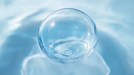 close up of water texture light clear blue bubble real 