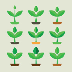 set-of-12-very-simple-green-leaf-seedling-icon-des.eps