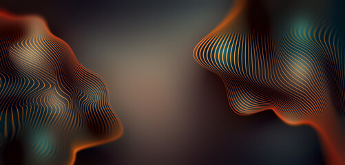 Layered Abstract Faces Background