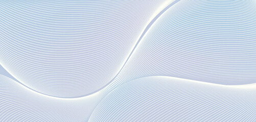 Serene White Abstract With Soft Curves and Lines